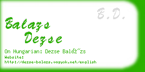 balazs dezse business card